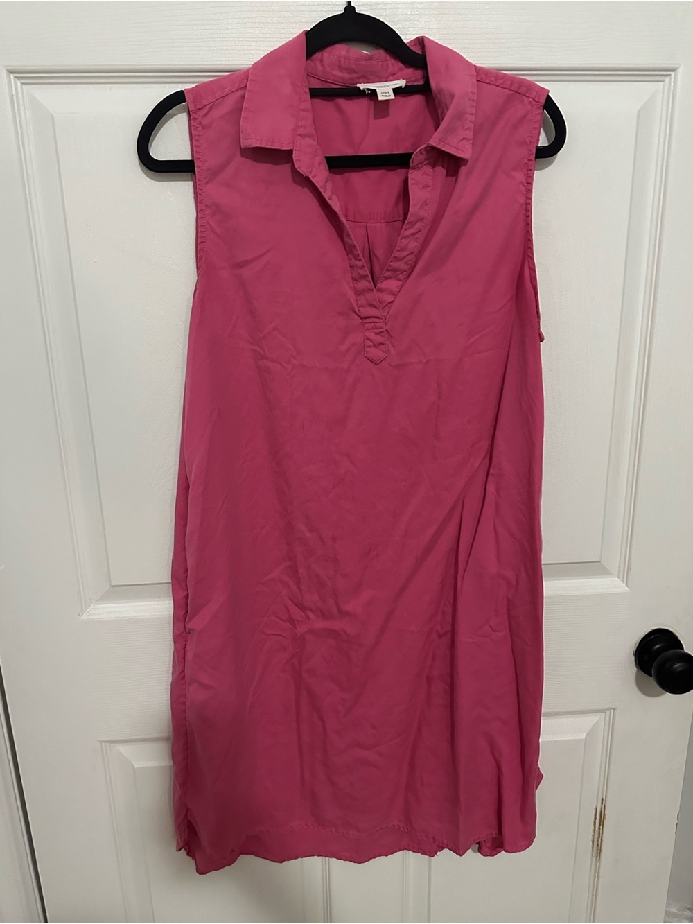 Source Unknown Pink Sleeveless Collared Mini Dress